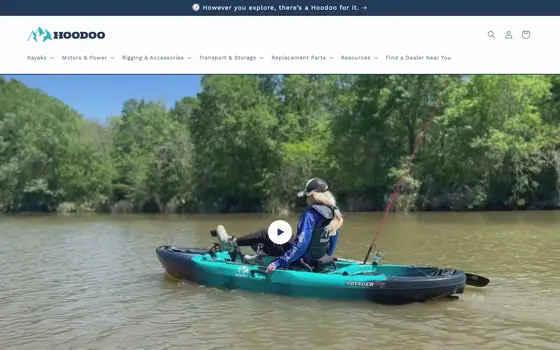Hoodoo Sports (hoodoosports.com), the store this review is about, scrolling
