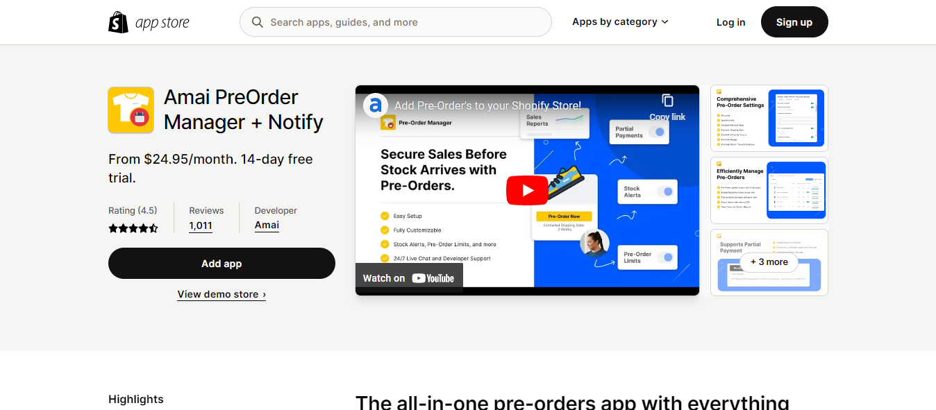 shopify pre order apps