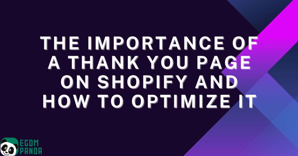 thank you page shopify